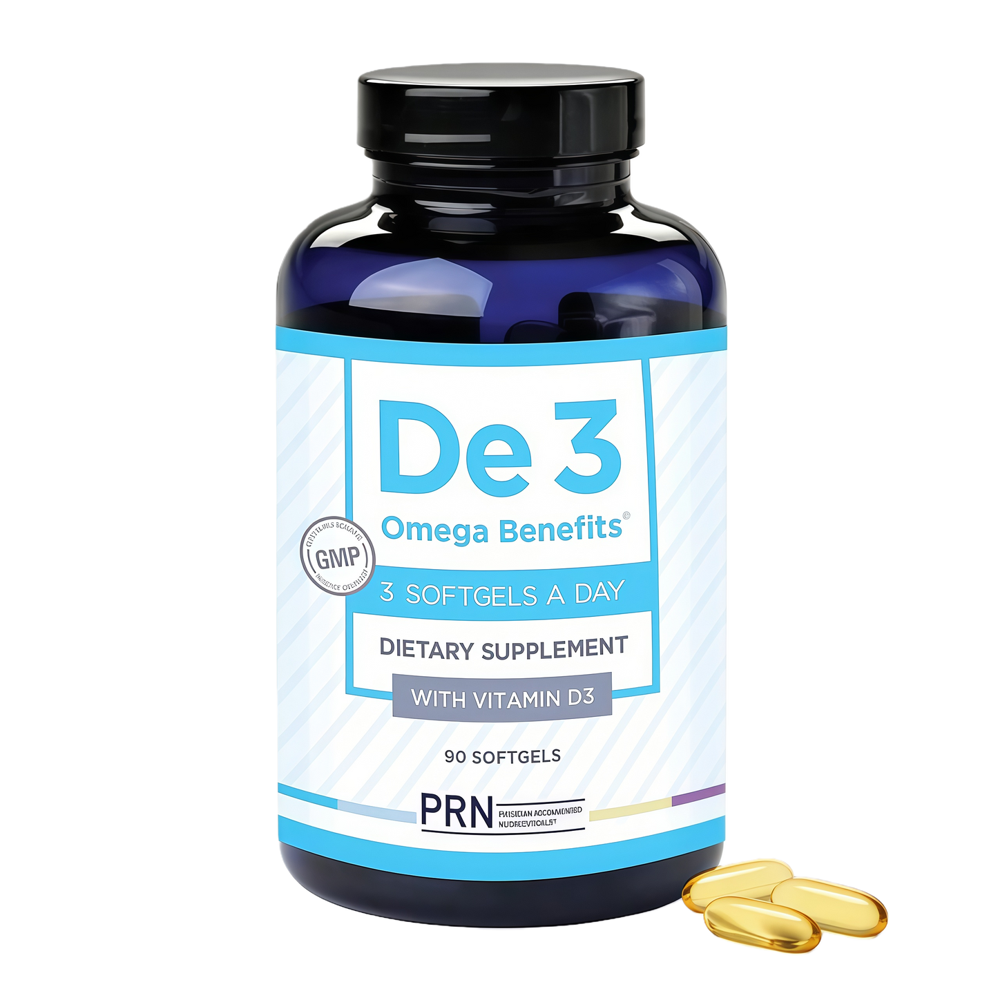 De3 Dry Eye Ultra Pure rTG Omega 3 – Support for Dry Eyes - 2400 mg EPA & DHA – New & Improved-Burpless-3 per day serving, 1-month supply