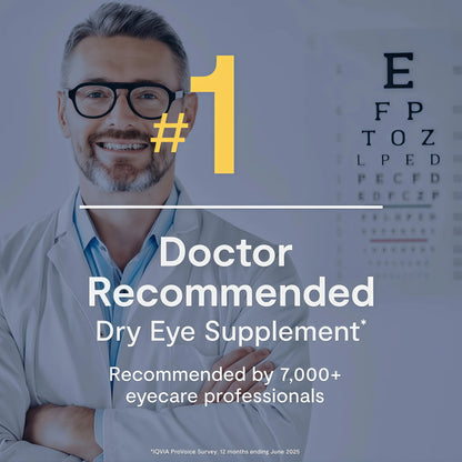 De3 Dry Eye Ultra Pure rTG Omega 3 – Support for Dry Eyes - 2400 mg EPA & DHA – New & Improved-Burpless-3 per day serving, 1-month supply